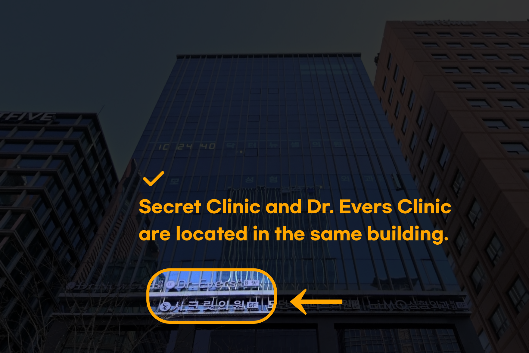 建築入口照片和樓層指示牌照片兩張
